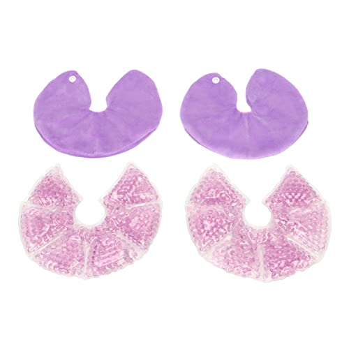 Reusable Hot & Cold Therapy Gel Pads for Breastfeeding - 1 Pair Purple Nursing Pads for Pain Relief, Soreness & Comfort | Perfect for Postpartum Care & Lactation Support