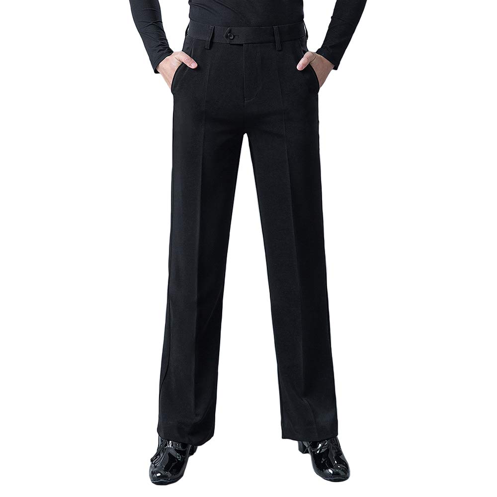 HAORUN Men's Ballroom Latin Dance Pants - Modern Smooth Competition & Practice Trousers for Professional Dancers - Perfect for Salsa, Tango, Waltz & Social Dancing