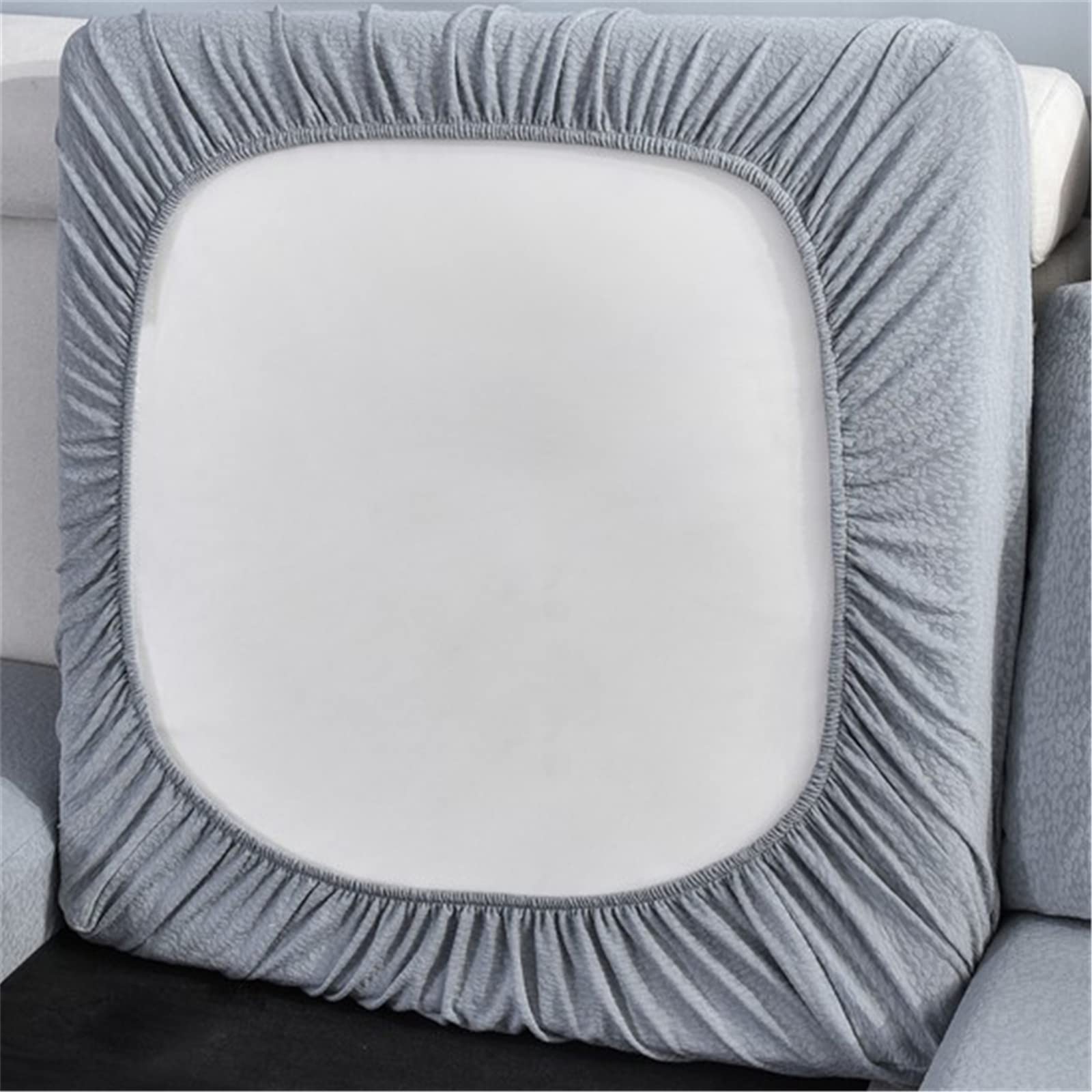 Stretch Waterproof Sofa Cushion Covers - High Elastic Fabric Slipcovers for Couches & Chairs (Light Grey, Backrest Included) | Perfect for Pets, Kids & Spill Protection in Living Rooms