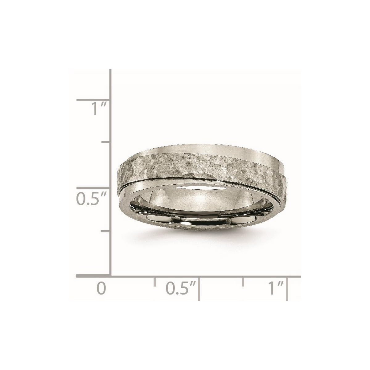 Titanium Hammered & Polished Band Ring for Women - Durable Comfort Fit Wedding, Engagement, or Fashion Jewelry - Multiple Sizes & Widths Available - Perfect for Everyday Wear, Gift Giving & Special Occasions