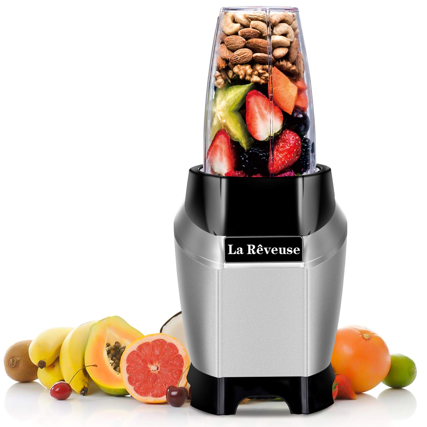 La Reveuse 600W Personal Smoothie Blender with 20oz BPA-Free Travel Bottle - Dishwasher Safe, Portable Blender for Shakes, Juices & Smoothies - Perfect for Home, Gym & On-The-Go