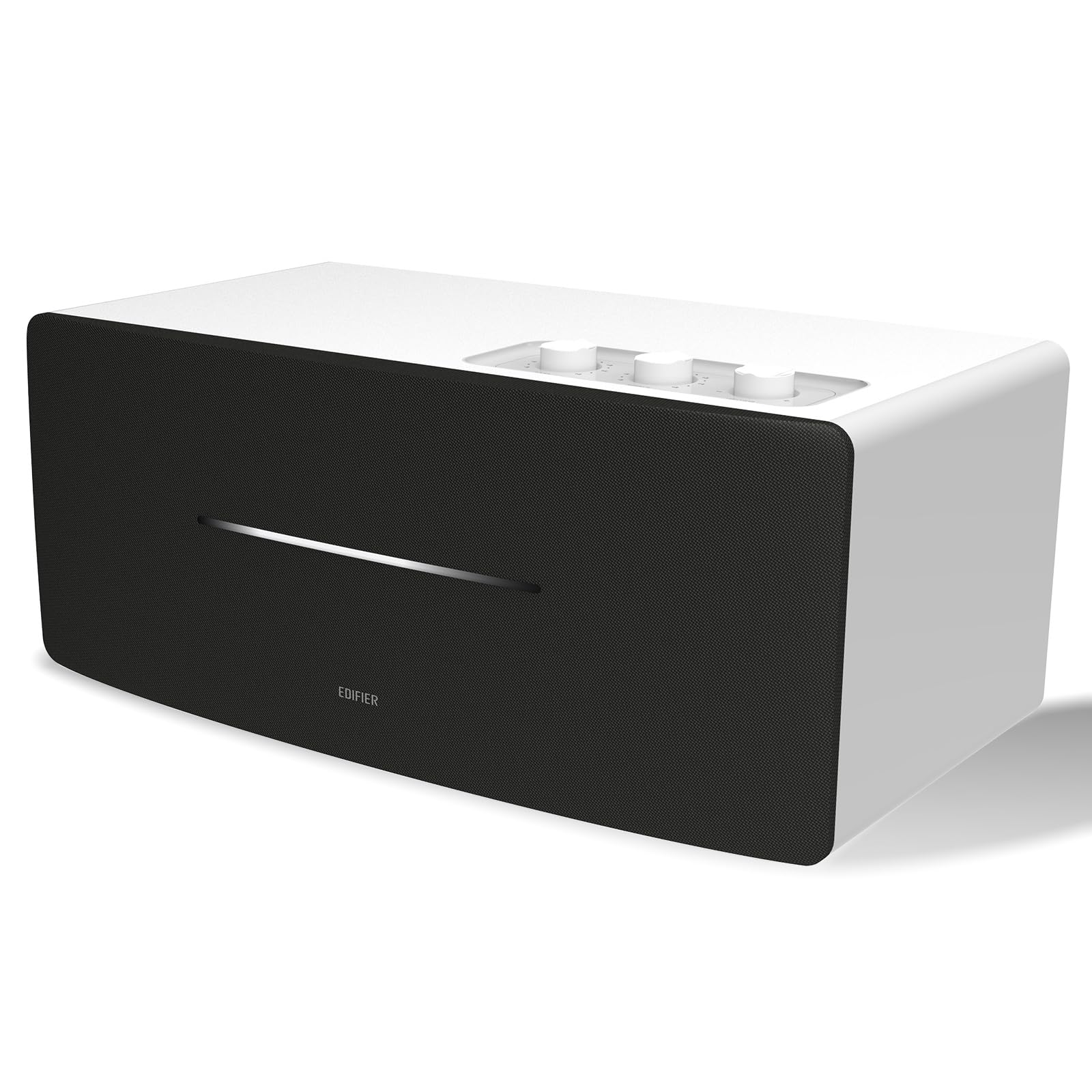 Edifier D12 Bluetooth 5.0 Computer Speakers - 70W RMS Wireless Stereo Desktop Speakers with Subwoofer Line Out, RCA & Aux Input for PC, Laptop, Monitor - Perfect for Home Office, Gaming & Music (White)
