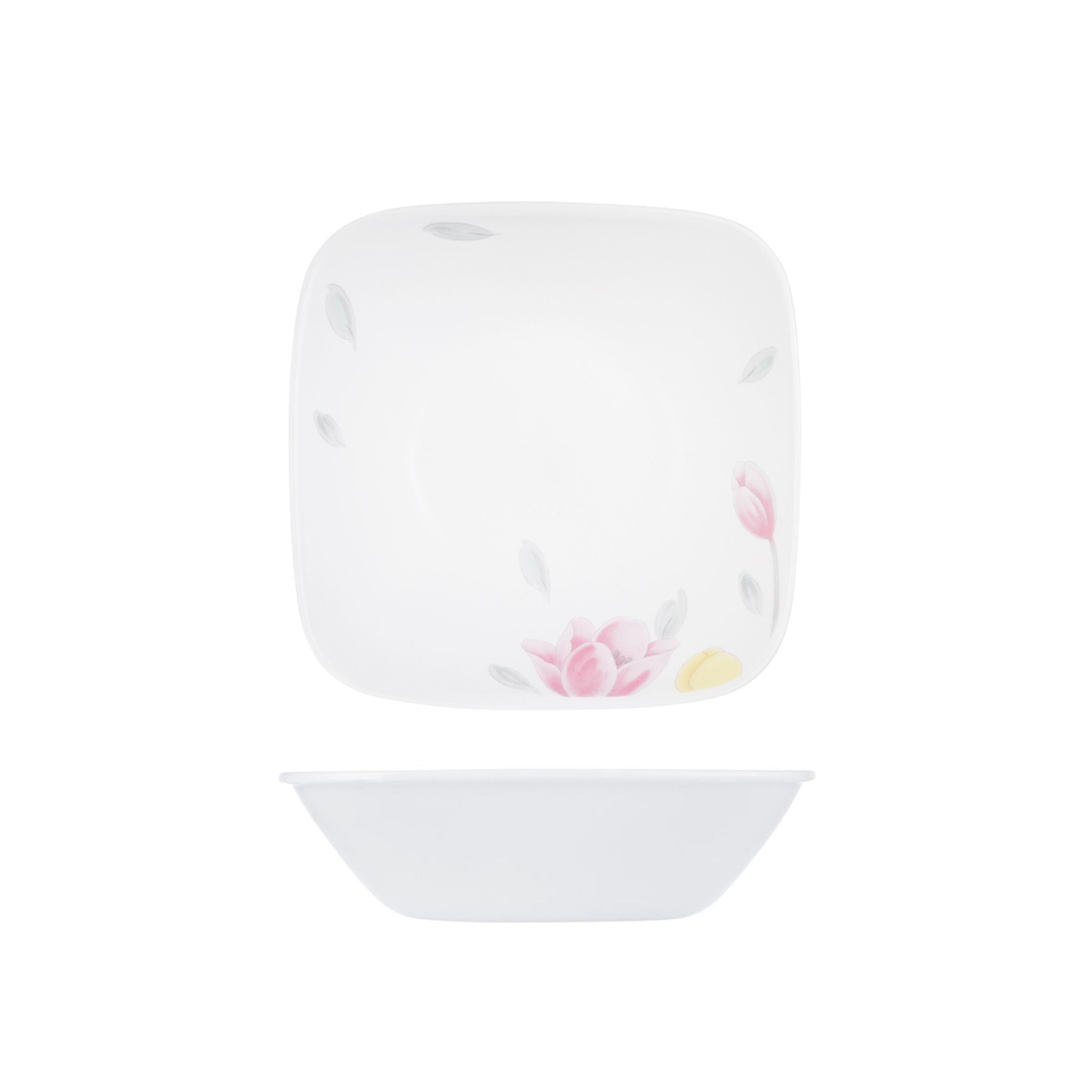 Corelle Square Round 1.4L Serving Bowl - Elegant City (2348 EC) - Durable Dinnerware for Everyday Use & Entertaining