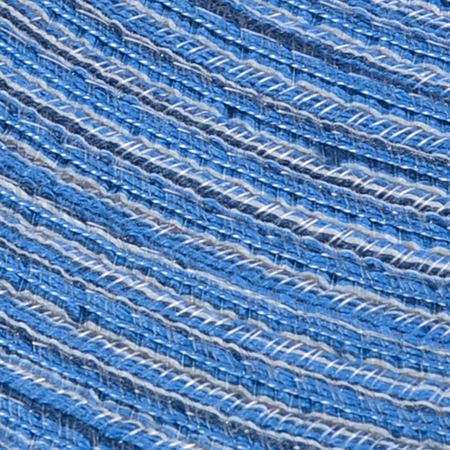 6-Pack Round Braided Placemats - 15 Inch Washable Table Mats for Kitchen & Dining - Blue Home Decor - Perfect for Everyday Use, Dinner Parties, and Holiday Gatherings