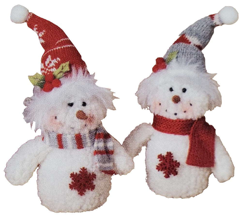 5 Pack Christmas Snowman Ornaments - Soft Plush Holiday Decorations for Tree, Gift, Party & Home Decor