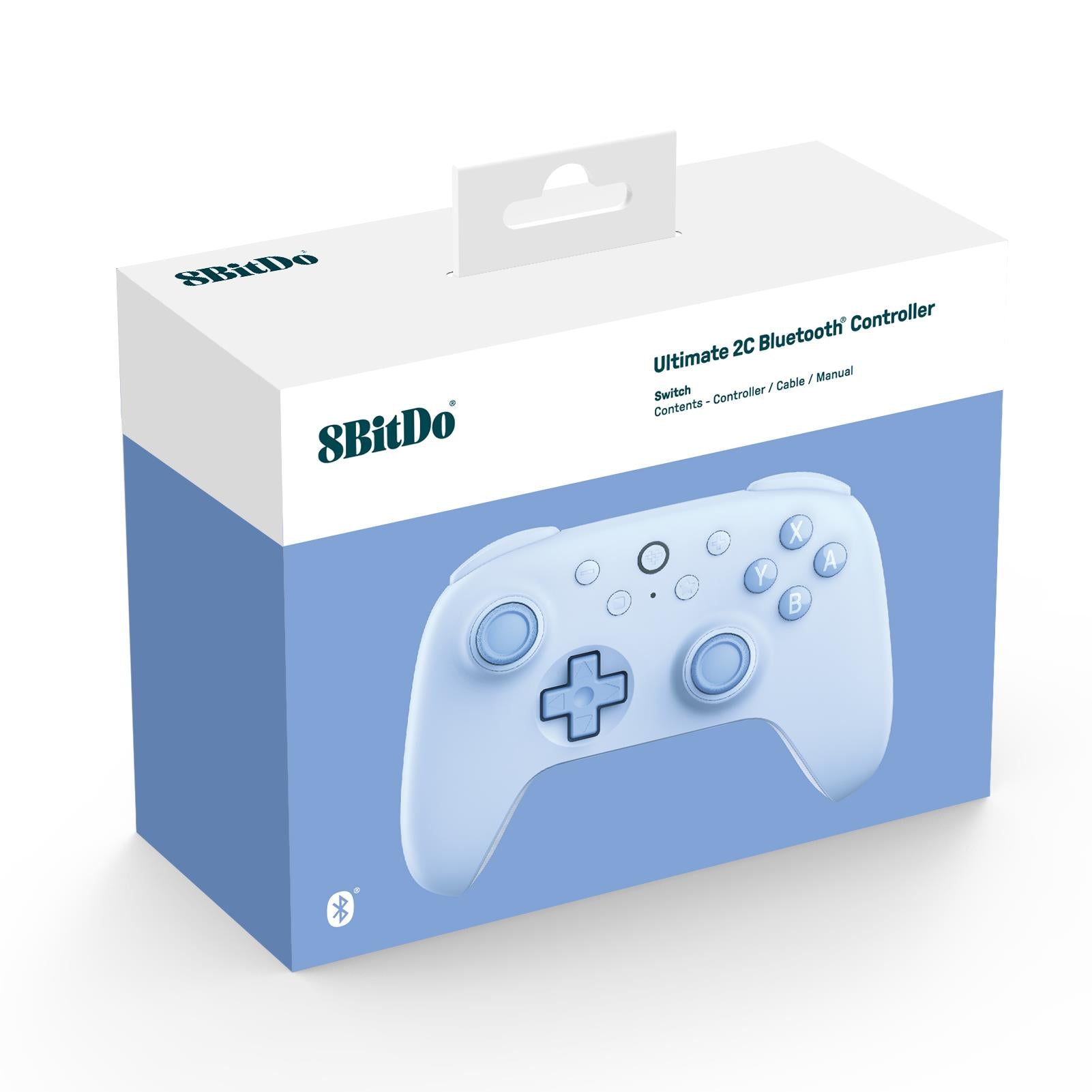 8BitDo Ultimate 2C Wireless Bluetooth Controller for Switch/PC/Android/iOS - Blue | Ergonomic Design, Motion Controls, Customizable Buttons | Perfect for Gaming, Streaming & Cloud Play