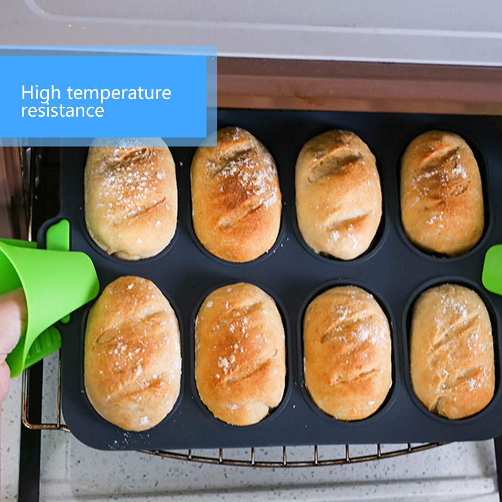 Non-Stick Silicone Baking Pan Set for Muffins & Baguettes - Oven, Microwave & Dishwasher Safe - Perfect for Home Baking, Party Treats & Holiday Cooking