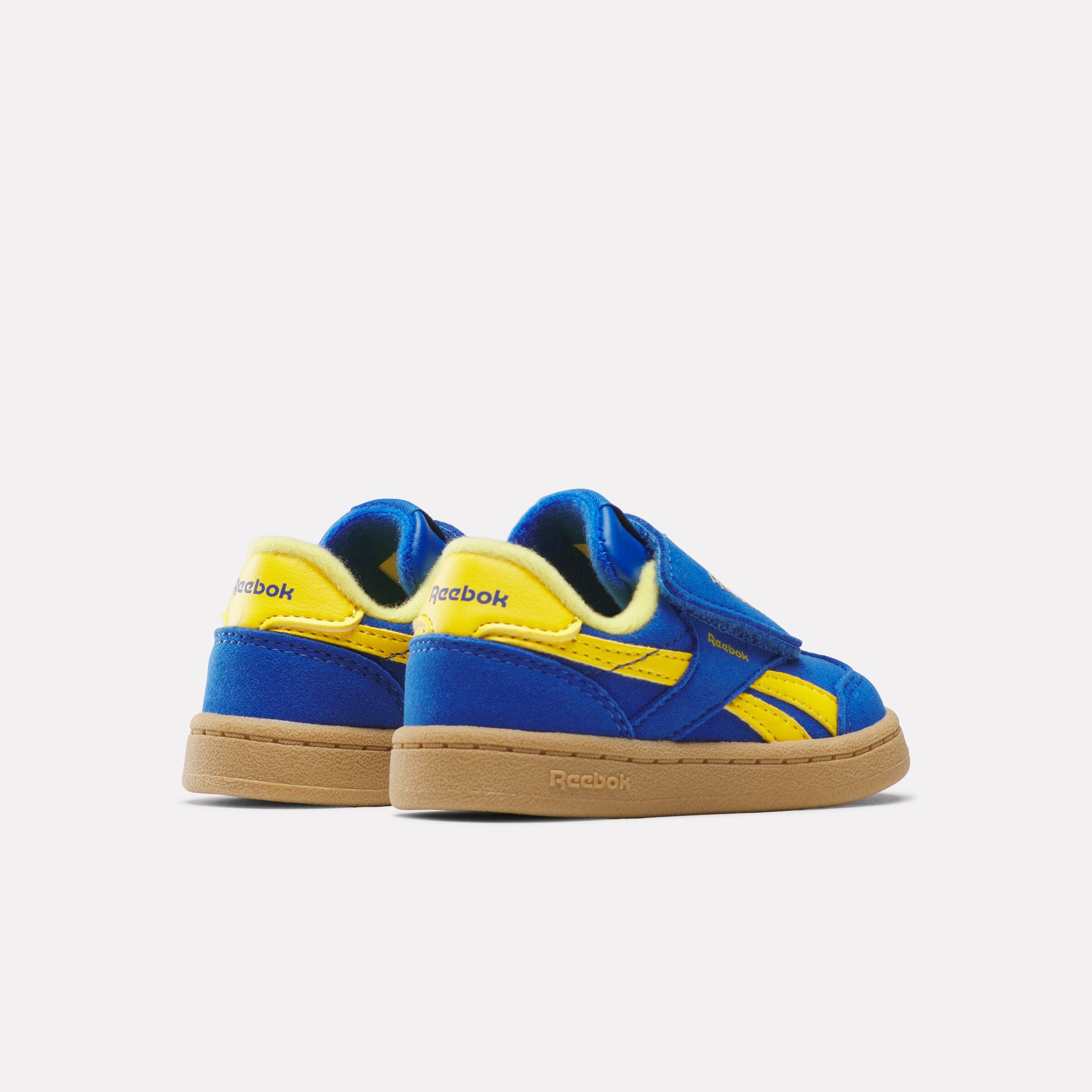 Reebok Smash Edge Hook & Loop Sneakers for Men & Women - Optimum Blue, Golden Haze, Rubber Gum - Comfortable Training & Gym Shoes for Running, Walking & Workouts