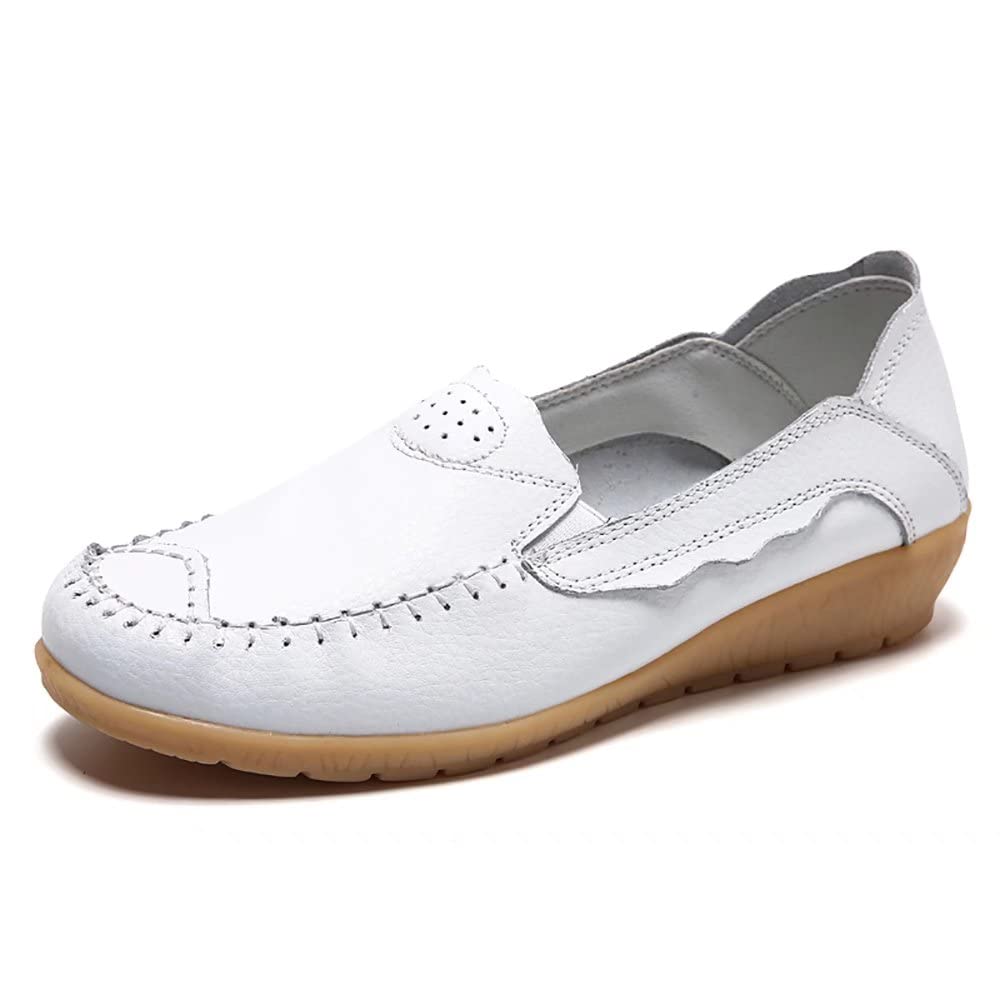 WERWAES Women's Casual Loafers - Classic Lightweight Slip-On Moccasins for Walking | Comfortable Round-Toe Flat Shoes with Non-Slip Sole | Perfect for Office, Travel & Everyday Wear