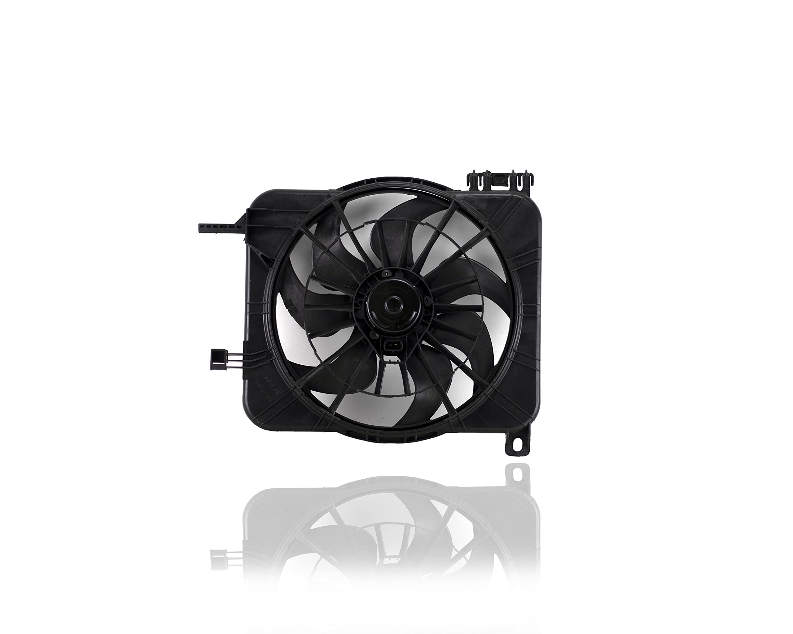 Dual Radiator and Condenser Fan Assembly Replacement for GM3115106 - Compatible with 1995-2005 Chevrolet Cavalier & Pontiac Sunfire 1st Gen - Engine Cooling System Upgrade for Better Performance in Hot Weather & Stop-and-Go Traffic