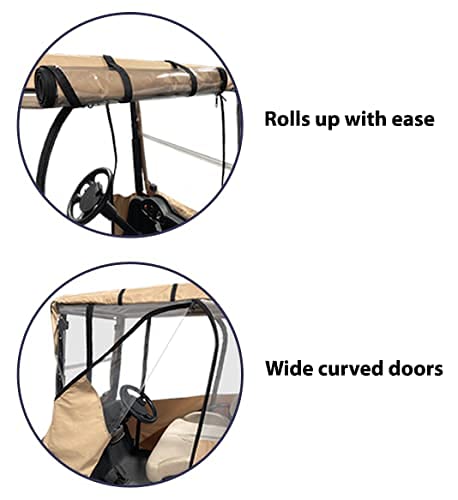 Premium Golf Cart Cover for Yamaha Drive & Drive 2 - Waterproof, UV Resistant, Portable & Drivable 4-Sided Protection - Ideal for Outdoor Storage & Travel