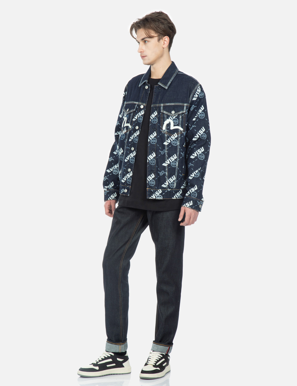 Double Monogram Print Denim Jacket for Women - Vintage Distressed Denim Jacket with Custom Initials - Perfect for Casual Outfits, Streetwear & Layering