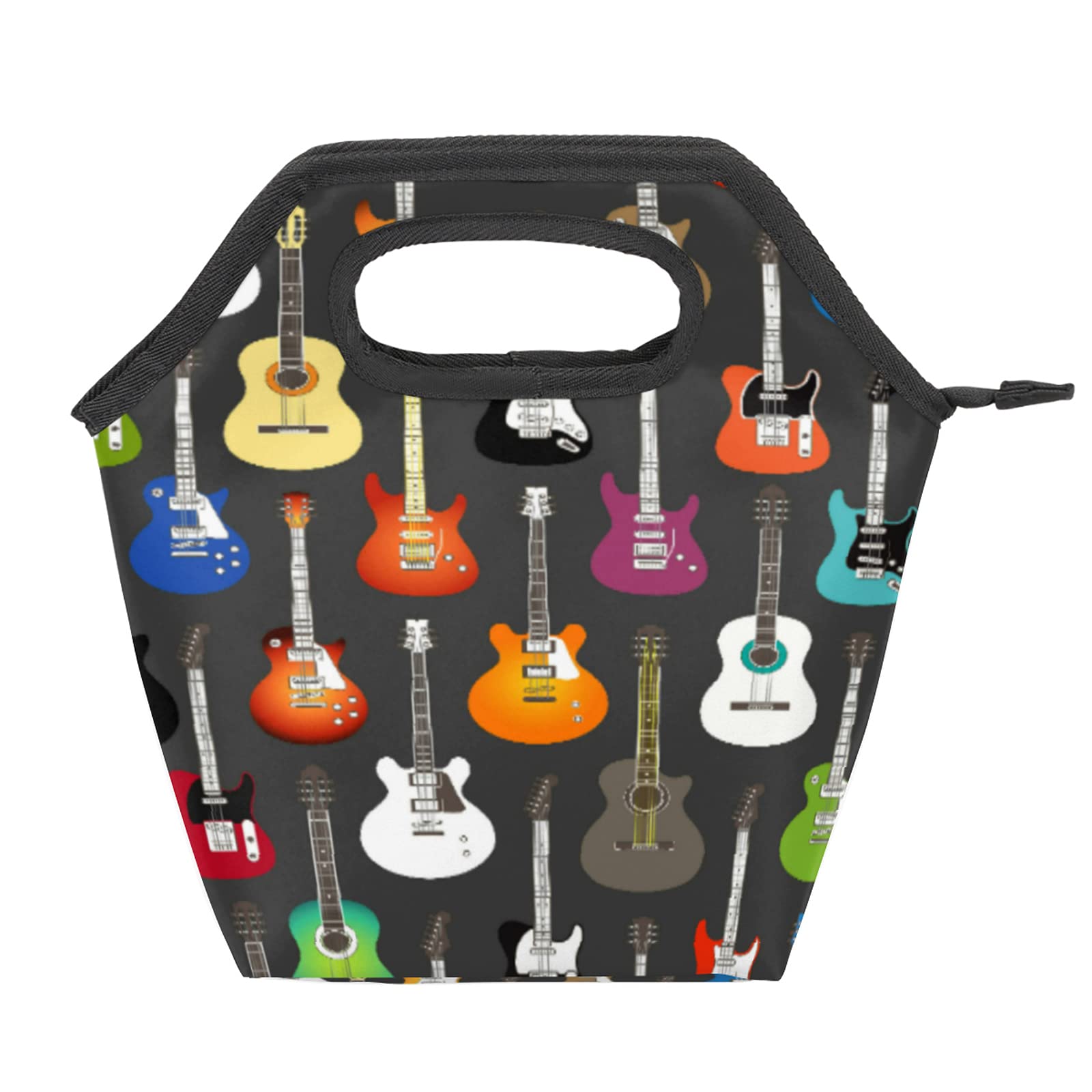 Insulated Reusable Lunch Bag for Women & Men - Cooler Tote for School, Work, Travel & Outdoor Activities - Perfect for Musicians, Students & Professionals (Guitar Instrument Friendly)