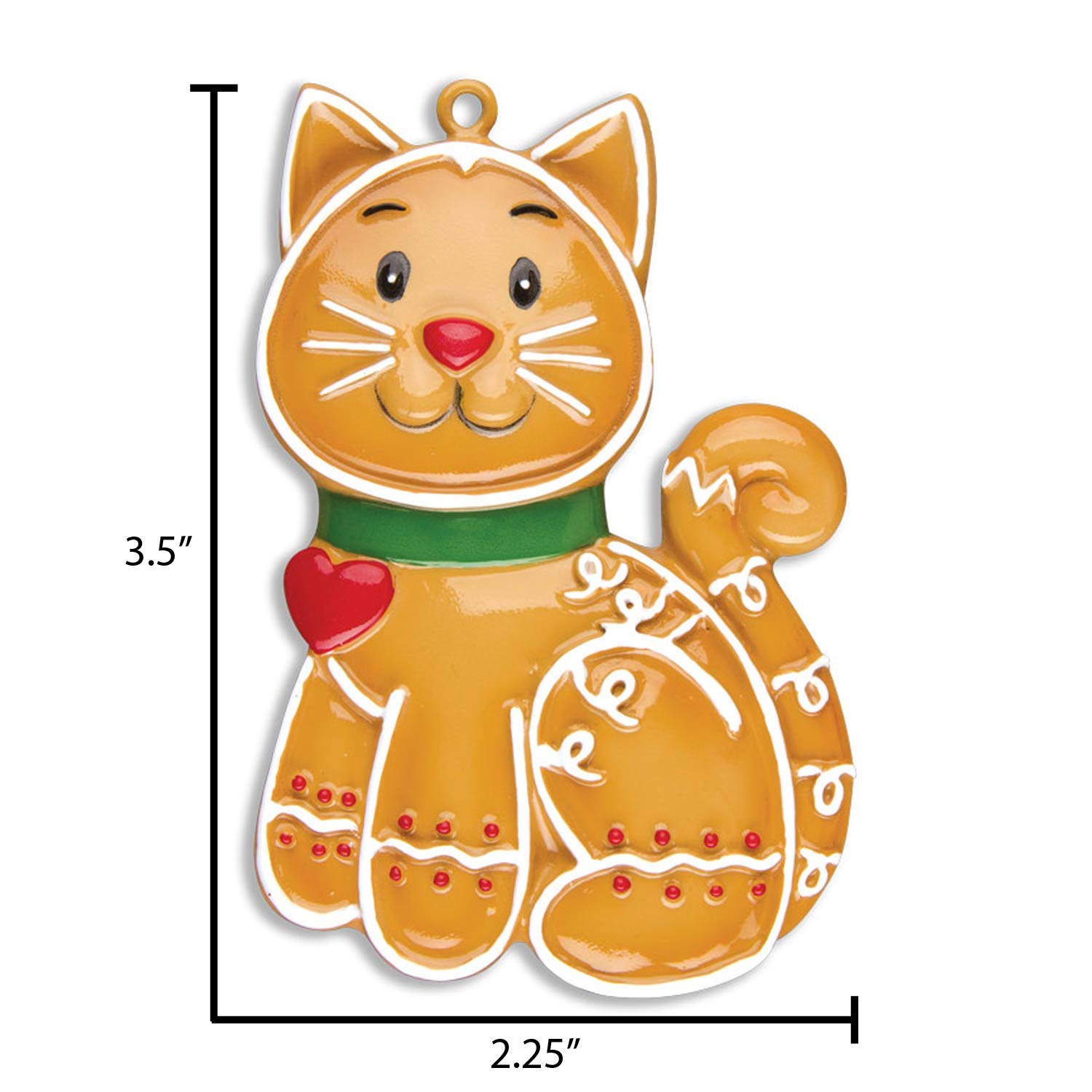 **Personalized Cat Christmas Ornament 2024 - Custom Gingerbread Cookie Cat Gift for Cat Lovers, Kitten Tree Decor, Pet Holiday Ornament by Elves - Perfect for Christmas Tree, Gift Exchange & Cat-Themed Holiday Decor**