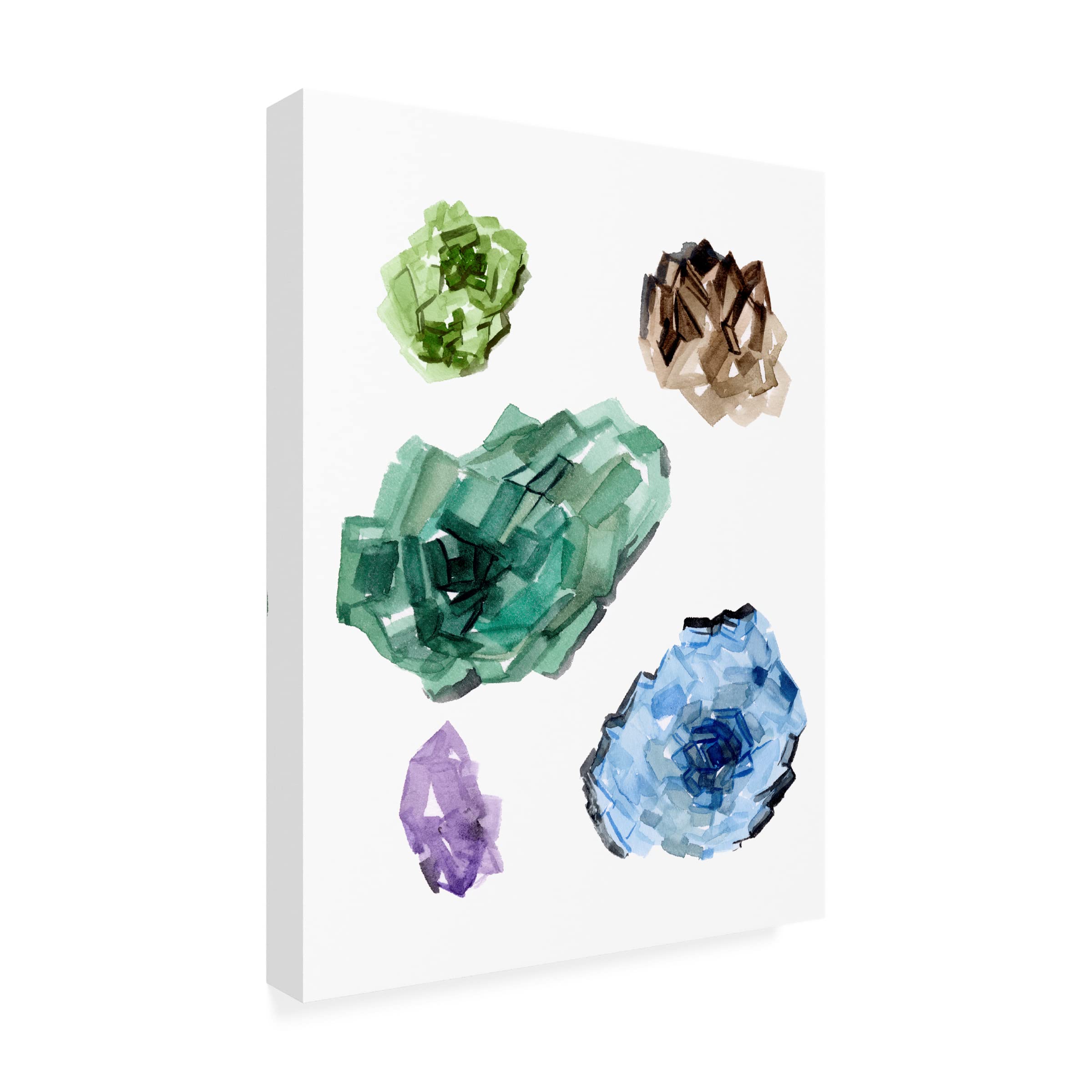 Trademark Fine Art 'Geometric Crystal II' Abstract Canvas Wall Art by Melissa Wang - Modern Home & Office Decor, Living Room Bedroom Wall Decorations