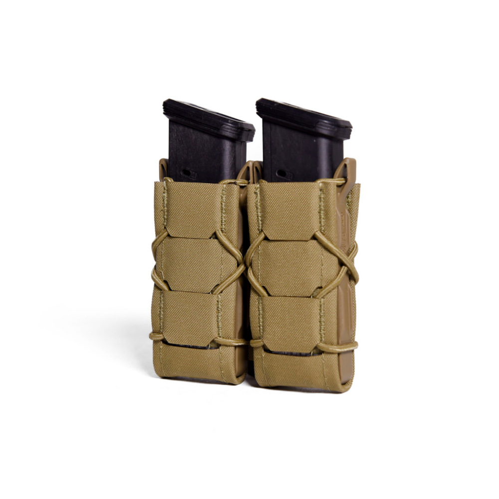 High Speed Gear Gen 2 Double Pistol TACO Pouch - Tactical Magazine Holder for Pistols | Available in Multiple Colors | Perfect for Range Training, Competition Shooting & Military Use