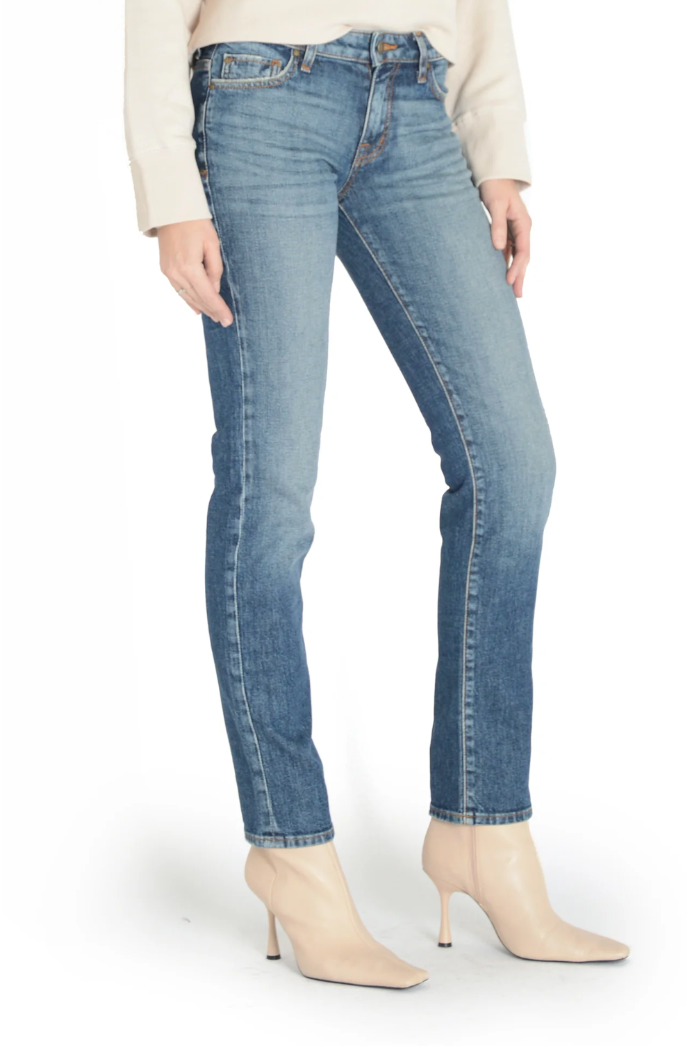AXL Girlfriend Fit Jeans in Cortez Blue - Stylish High Waist Skinny Jeans for Women | Perfect for Casual Outfits, Date Nights & Everyday Wear