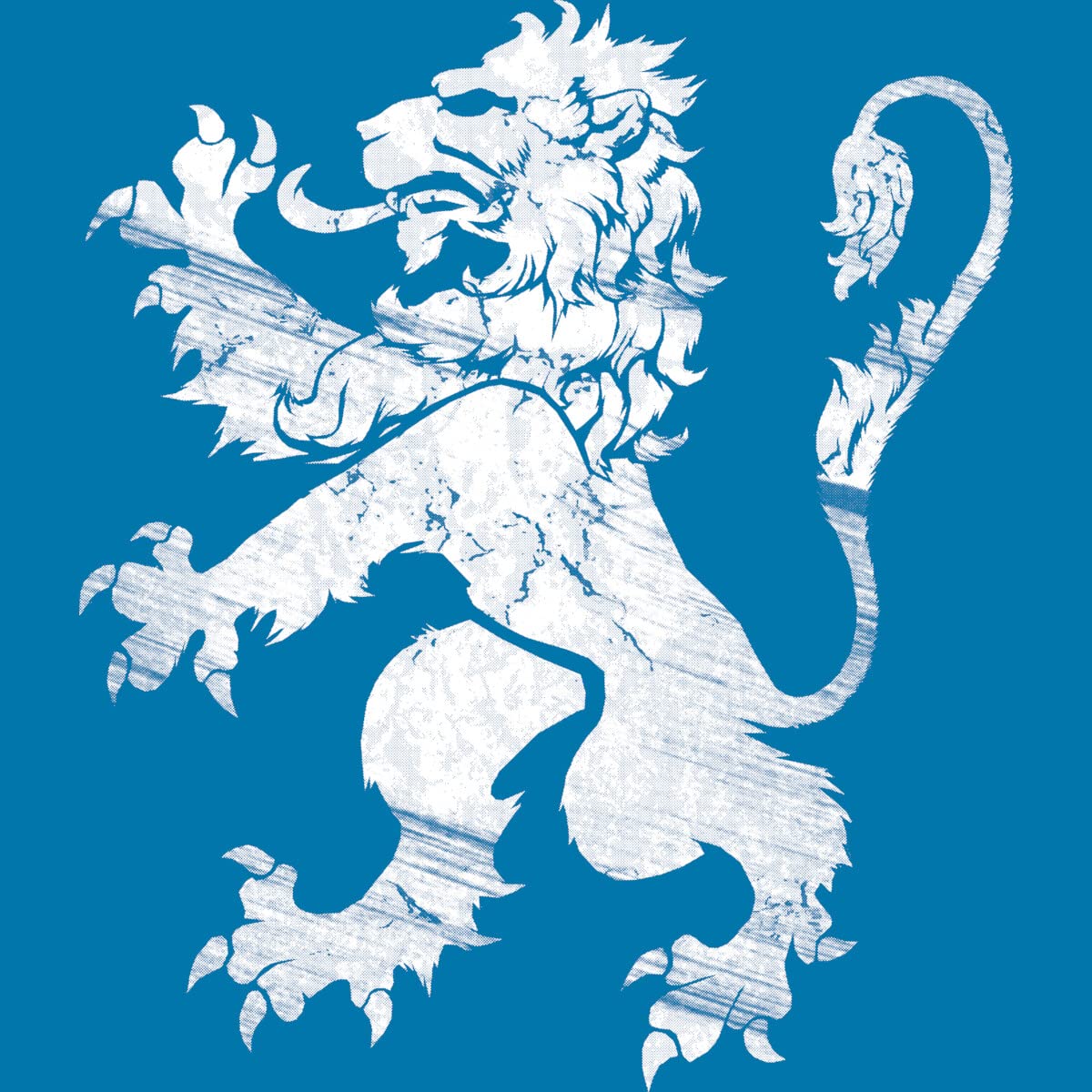 Design By Humans Men's White Lion Rampant Graphic Tank Top - Soft Cotton Muscle Tee for Gym & Casual Wear - Perfect for Workouts, Summer Outfits and Street Style