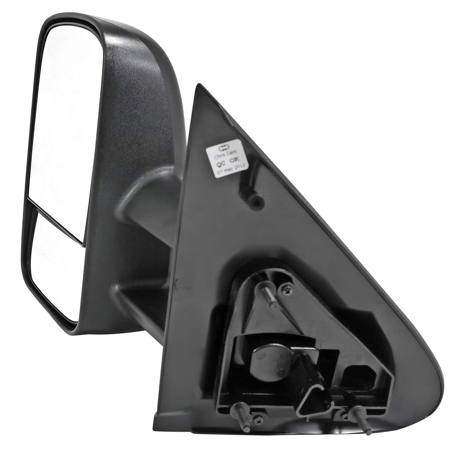 1997-2003 Ford F-150 Super Cab Black Manual Telescoping Towing Side Mirrors - Perfect for Hauling Trailers & Enhanced Road Visibility