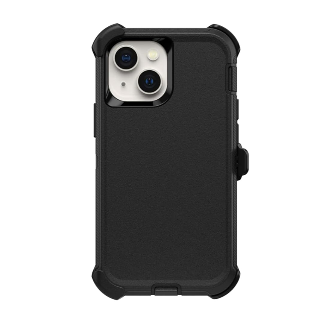 Defender Case for iPhone 14 & iPhone 13 - 6.1 Inch Screenless Protective Phone Cover (Black) - Perfect for Outdoor Activities, Sports & Daily Protection