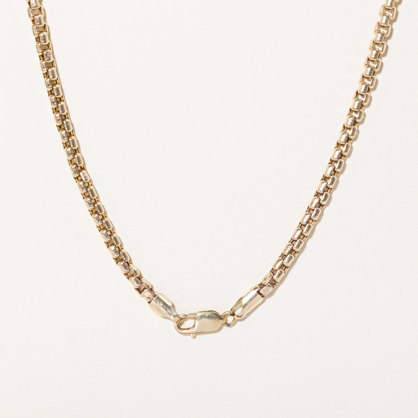 10K Yellow Gold Rounded Box Link Chain Necklace 22 Inches - Elegant Jewelry for Women, Perfect for Everyday Wear, Parties & Special Occasions