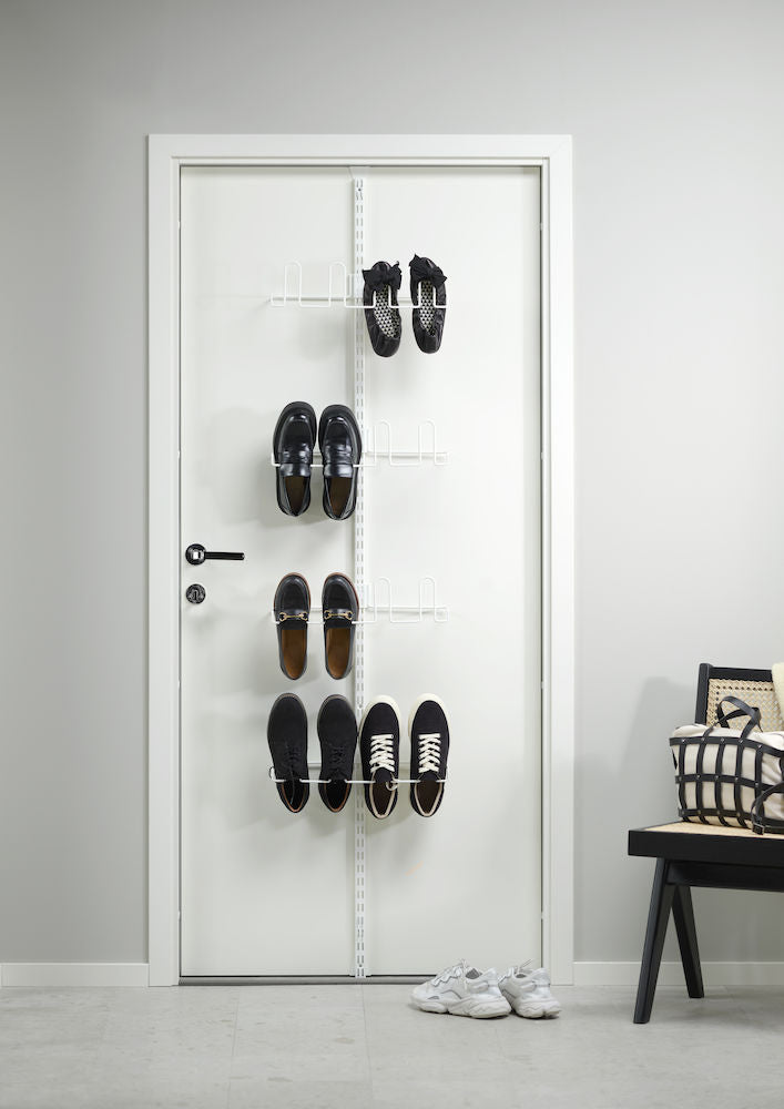Elfa Door Shoe Storage Organizer - White Hanging Closet Organizer Holds 8 Pairs of Shoes - Perfect for Small Spaces & Closet Organization