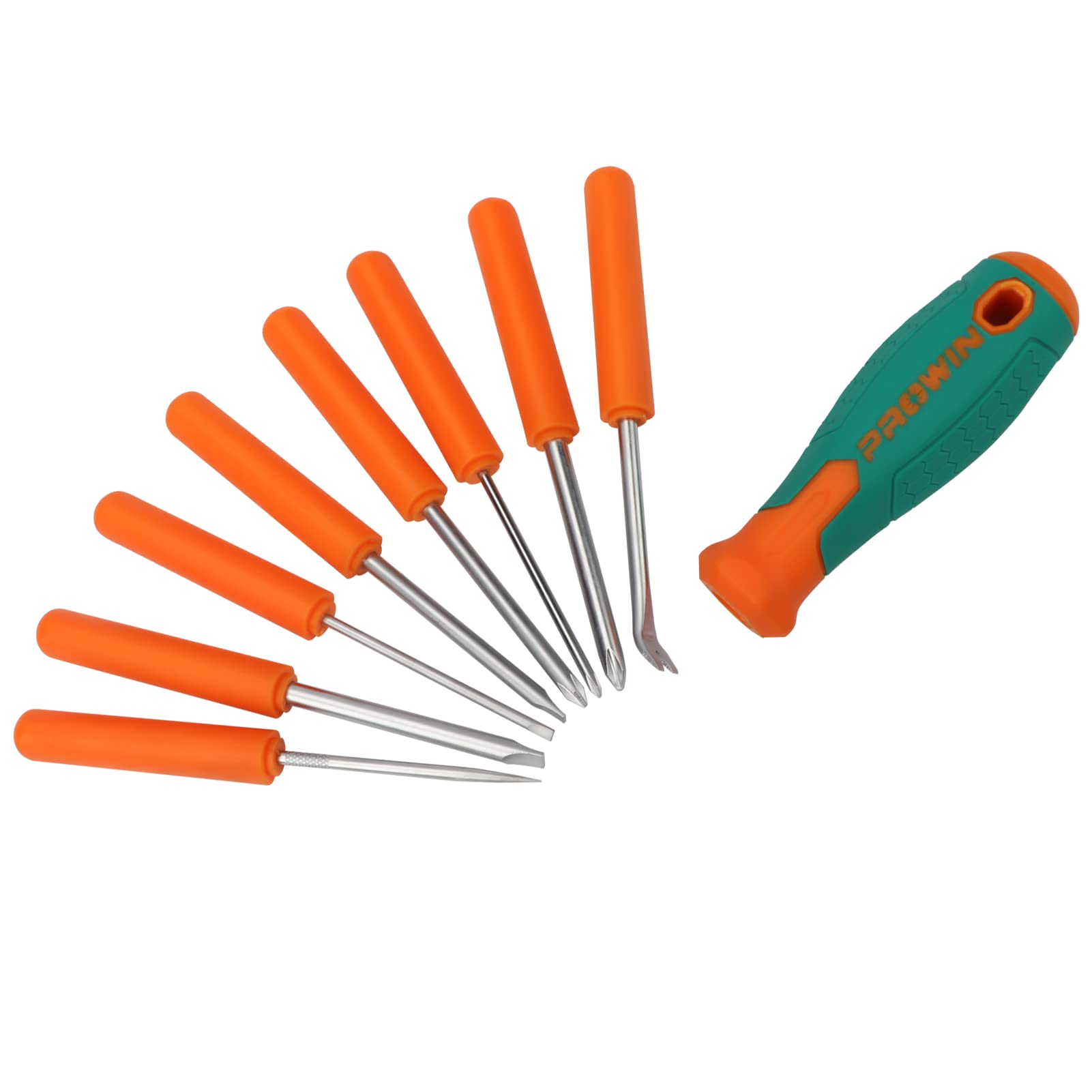 PROWIN 9-Piece Multi Screwdriver Set - 8-in-1 Adjustable Magnetic Tool with Phillips, Slotted, Square & Nut Driver - Perfect Gift for Men, DIY Enthusiasts & Handymen - Ideal for Home Repairs, Electronics, Furniture Assembly & Automotive Work