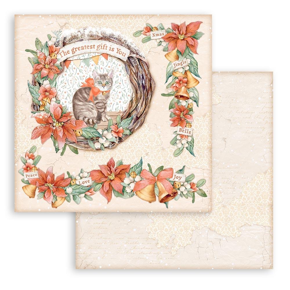 12x12 Christmas Scrapbook Paper Pad - 10 Sheets/Pkg for Holiday Cards, DIY Crafts & Gift Wrapping