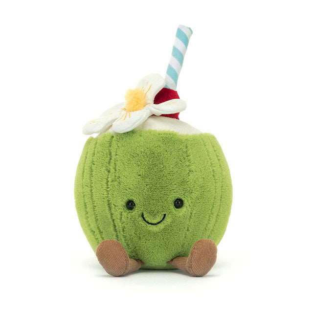 Amuseables Aruba Coconut - Fun and Cute Coconut Plush Toy for Kids & Adults | Perfect for Gifts, Home Decor, and Travel Companions
