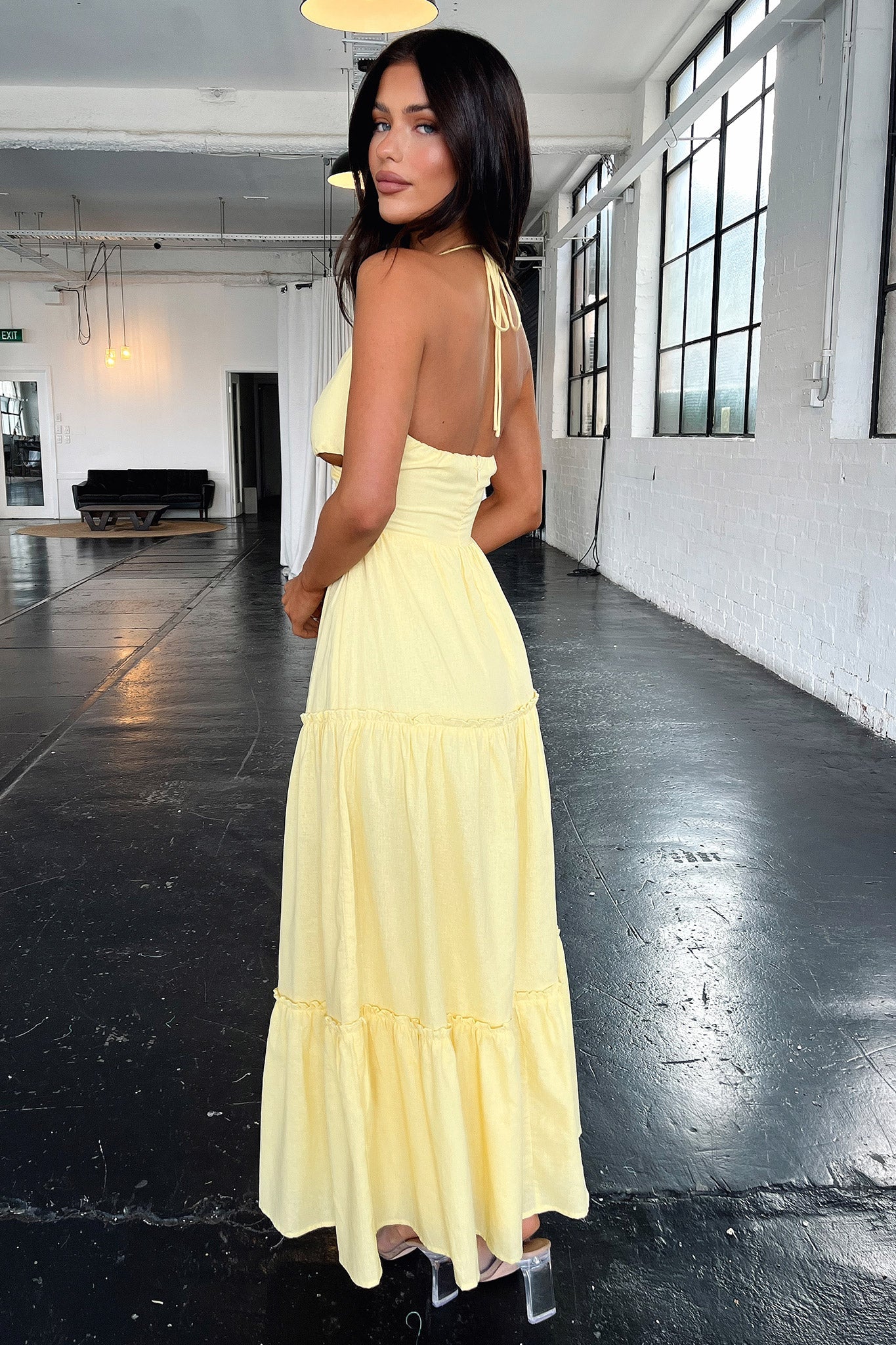 Lucy Maxi Dress for Women - Flowy Summer Long Dress in Yellow | Beach, Party, Wedding & Casual Wear