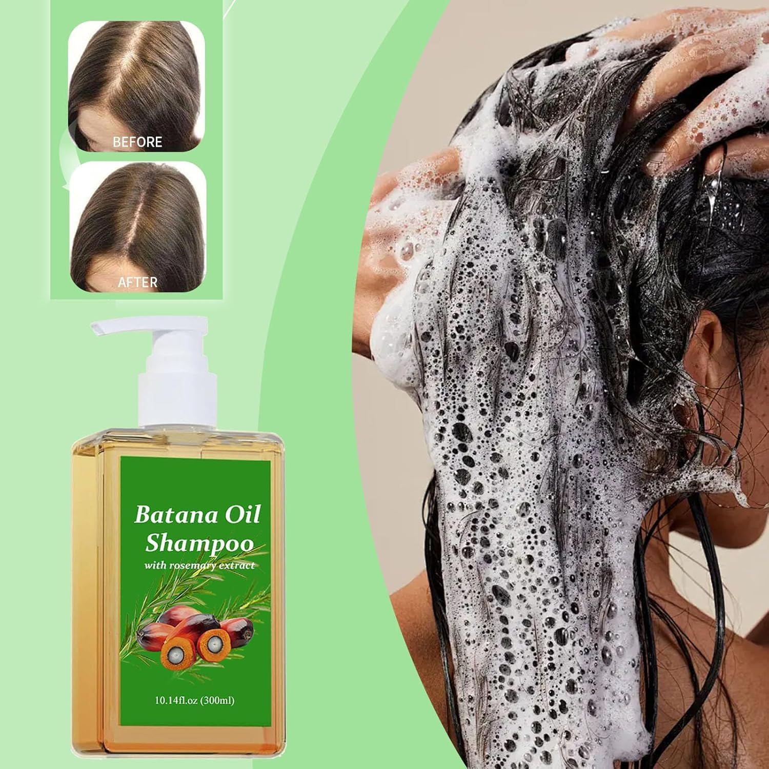Batana Oil Shampoo & Conditioner Set for Hair Growth - Rosemary Extract Formula to Nourish & Regenerate Hair - 2 Pack | Ideal for Thinning Hair, Dry Scalp & Damaged Hair Care