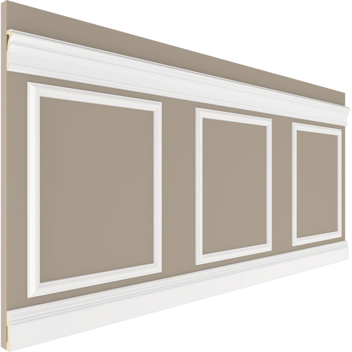 Ashford Traditional Wainscot Paneling Kit - 94.5 Inch Premium Wood Wall Paneling for Home & Office Decoration | Easy DIY Installation for Living Room, Bedroom, Dining Room & Hallway