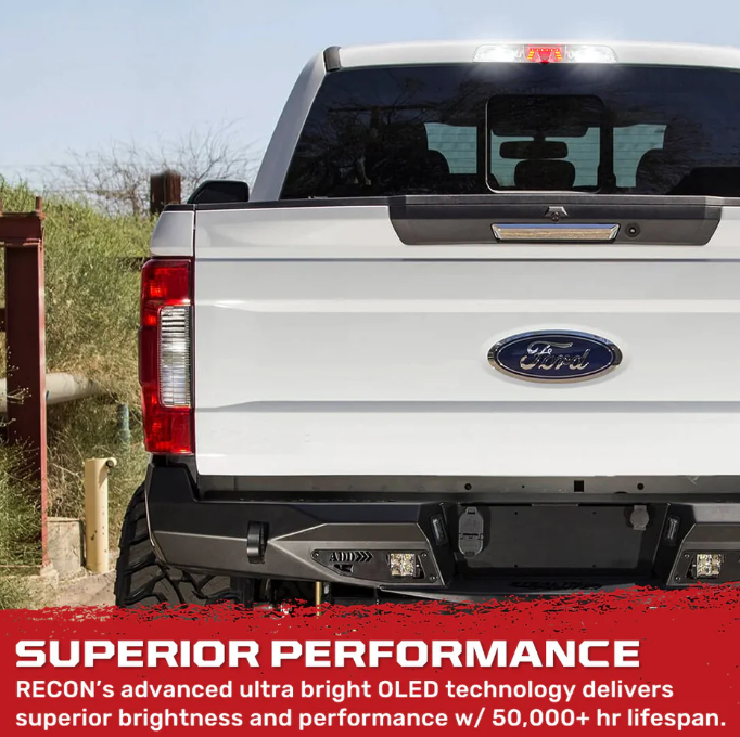 Ford F150 15-24 3rd Brake Light with Cargo Bed Camera Compatibility - High-Intensity CREE XML LEDs in Clear Lens - Perfect for Truck Upgrades & Nighttime Safety Driving
