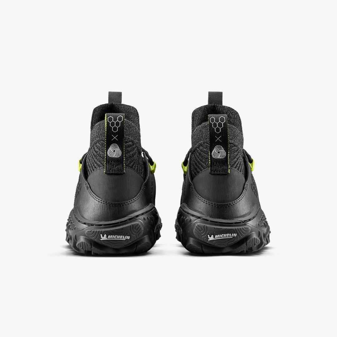 Vivobarefoot Men's Magna Forest Esc Barefoot Shoes in Obsidian Lime - Lightweight & Durable for Hiking, Trail Running & Outdoor Adventures