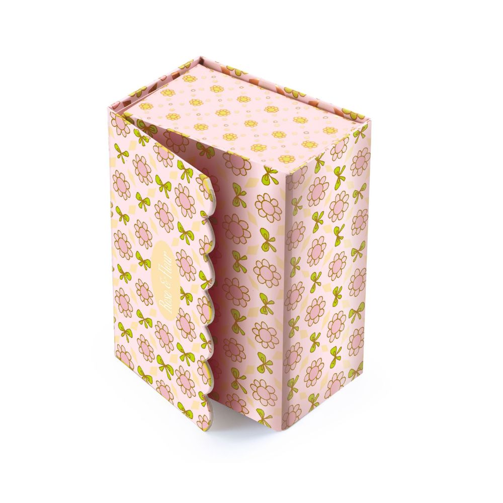 Djeco Tinyly Rose Tiny Room - Miniature Dollhouse Decor for Kids | Perfect for Pretend Play, Room Display & Collectibles