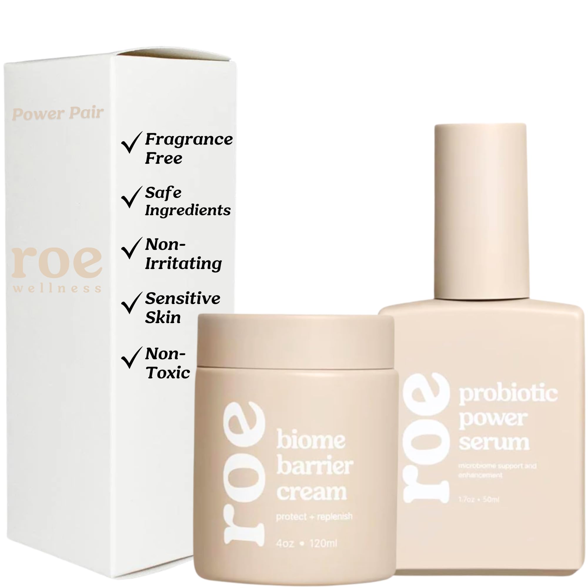 Power Pair Probiotic Baby Power Serum & Biome Barrier Cream - Hydrating, Soothing Skincare Set with Clean Ingredients for Sensitive Skin | Safe for Babies & Adults | Perfect for Dry Skin Care & Eczema Relief