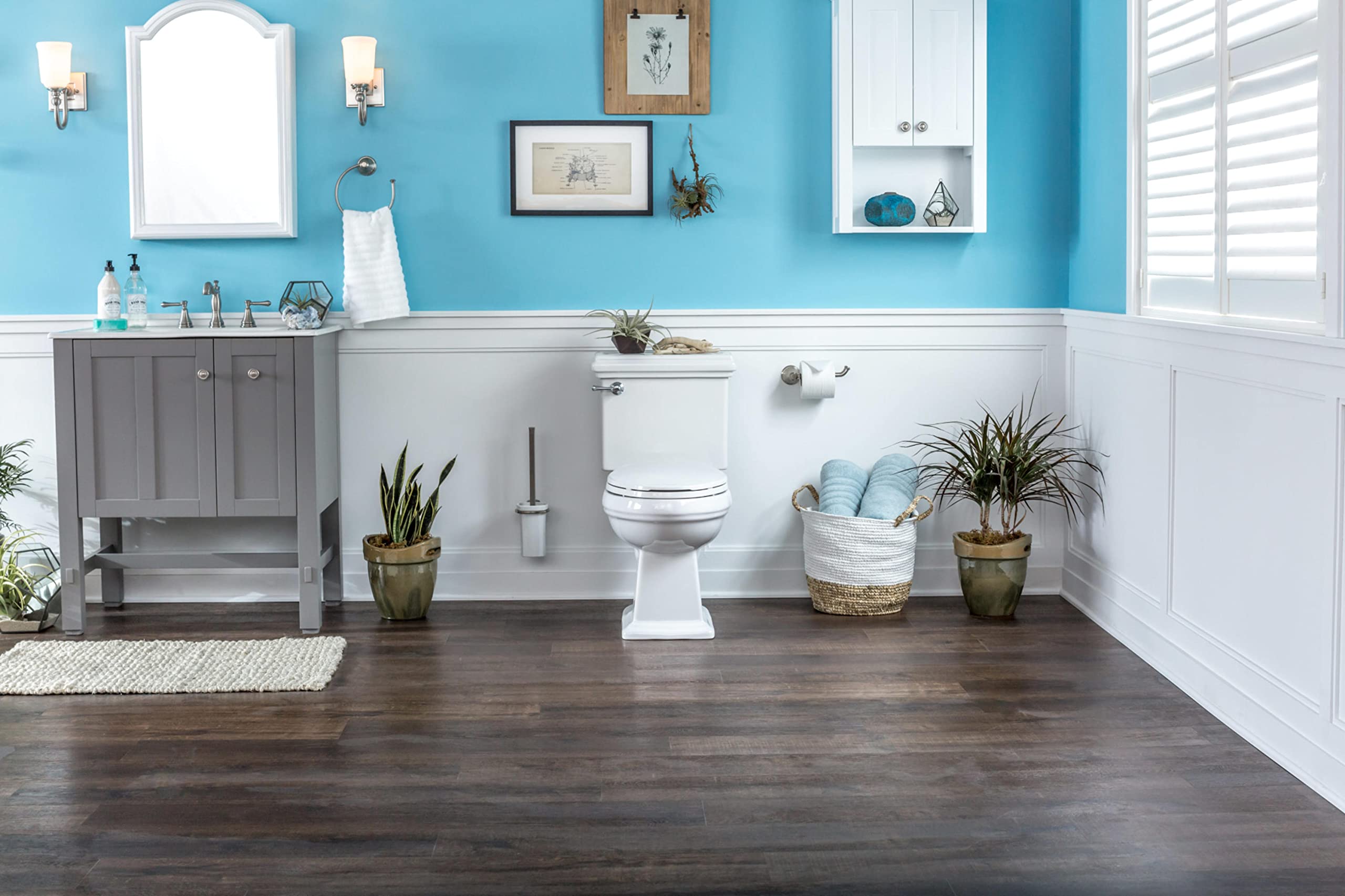 Miseno MNO240C Santi High-Efficiency Two-Piece Toilet with Elongated Chair Height Bowl - Soft Close Seat, Wax Ring Kit & Classic Tank Lid - Bright White - Perfect for Modern Bathrooms & Water-Saving Homes