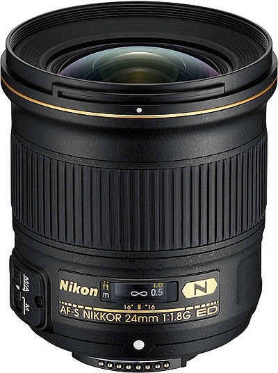 Nikon AF-S NIKKOR 24mm f/1.8G ED Wide-Angle Prime Lens for DSLR Cameras - Perfect for Landscape, Architecture & Low-Light Photography