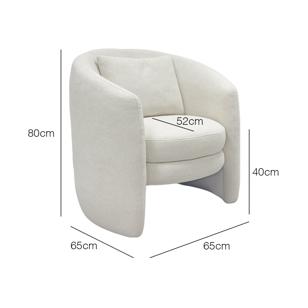 Royal Comfort Royce Armchair - Modern Upholstered Lounge Chair for Living Room, Bedroom & Office - Premium Fabric & Sturdy Wood Frame - Perfect for Relaxing, Reading & Entertaining