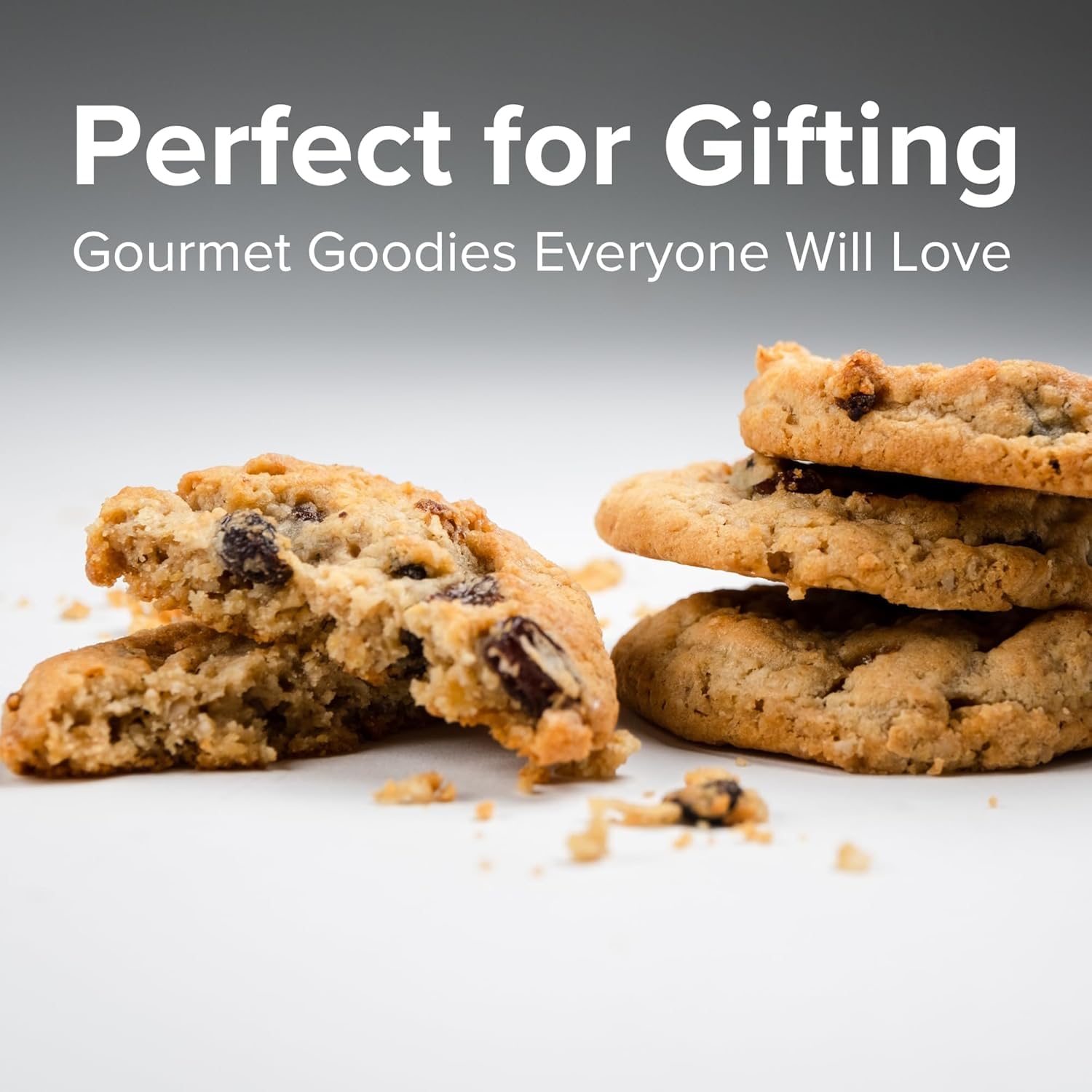 Christie Cookies - Gourmet Assortment of 60 Fresh-Baked Cookies in Elegant Silver Tin | No Preservatives Added | Perfect for Gifts, Parties & Holiday Treats