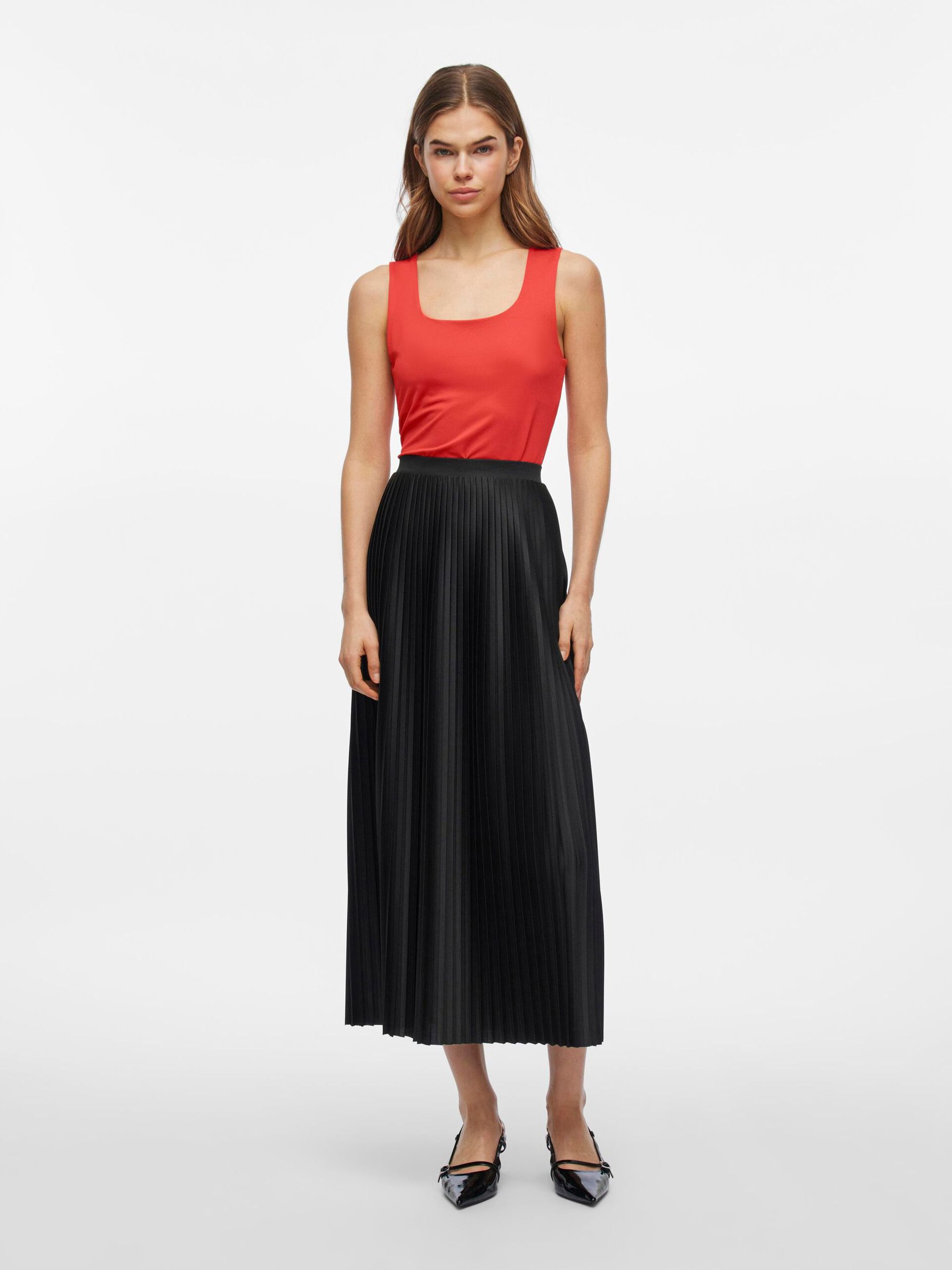 Kennza Women's O-Neck Tank Top - Soft Stretchy Camisole for Summer, Casual Wear & Layering (Poppy Red) | Perfect for Yoga, Beach & Everyday Comfort