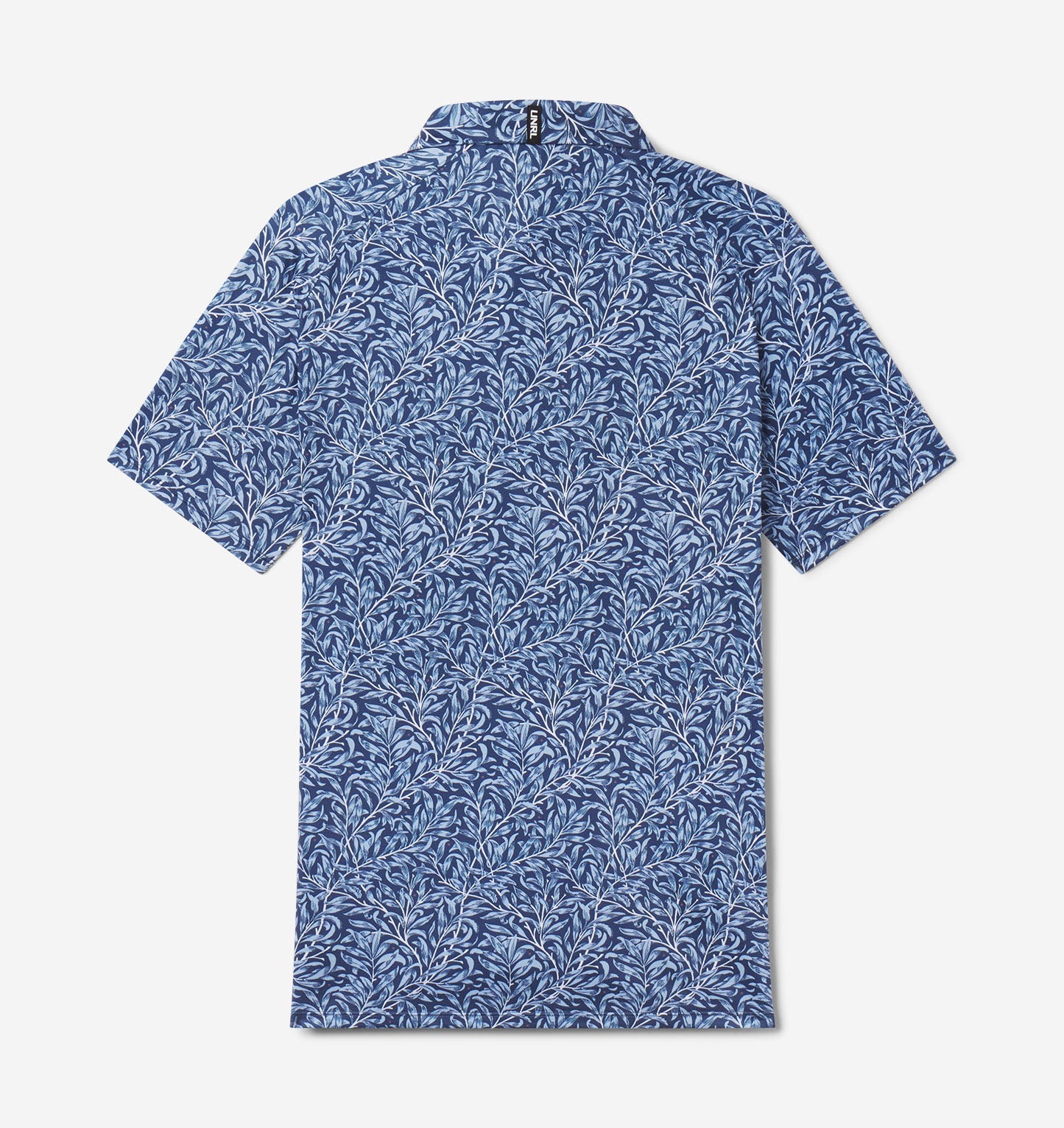 UNRL Men's Botanical Print Polo Shirt - Breathable Cotton Short Sleeve Casual Button Down Shirt for Golf, Summer & Outdoor Activities