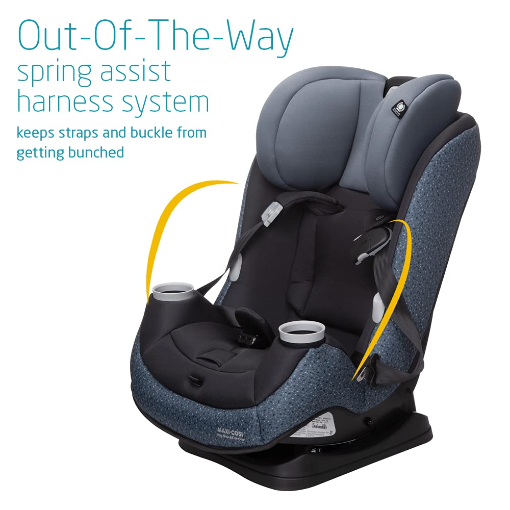 Maxi-Cosi Pria Max All-in-One Convertible Car Seat for Babies & Toddlers | Tetra Graphite - PureCosi | Safe & Comfortable for Travel, School & Family Road Trips