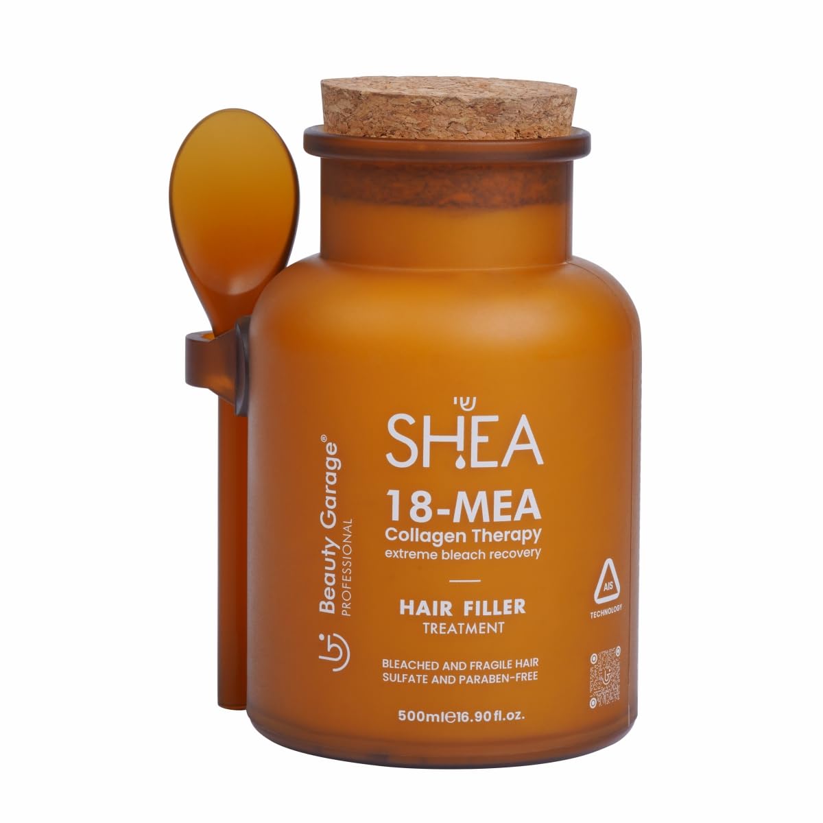 Beauty Garage Shea 18-MEA Collagen Therapy Hair Filler Treatment 500ml - Deep Conditioning Hair Mask for Damaged Hair - Repair Dry, Frizzy Hair with Natural Shea Butter & Collagen - Salon Quality At-Home Treatment (1 Count) - Perfect for Color-Treated, Chemically Processed or Heat-Damaged Hair