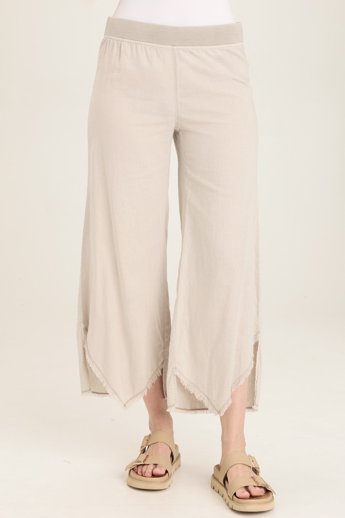 Stylish Astri Asymmetric Wide Leg Pants for Women - High Waisted Flowy Trousers with Unique Hem Design | Perfect for Office Wear, Casual Outfits & Special Occasions