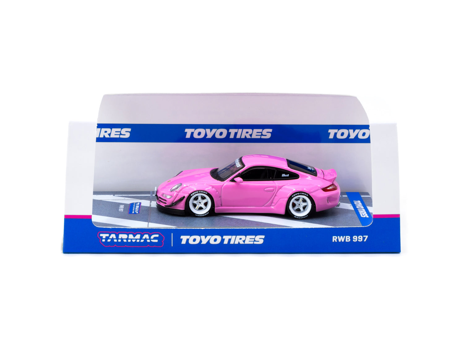 Tarmac Works 1/64 Scale RWB Porsche 997 Pink Diecast Model Car - Collectible Miniature Vehicle for Display & Racing Enthusiasts | Perfect for Diecast Collections, Desk Decor & RC Track Racing