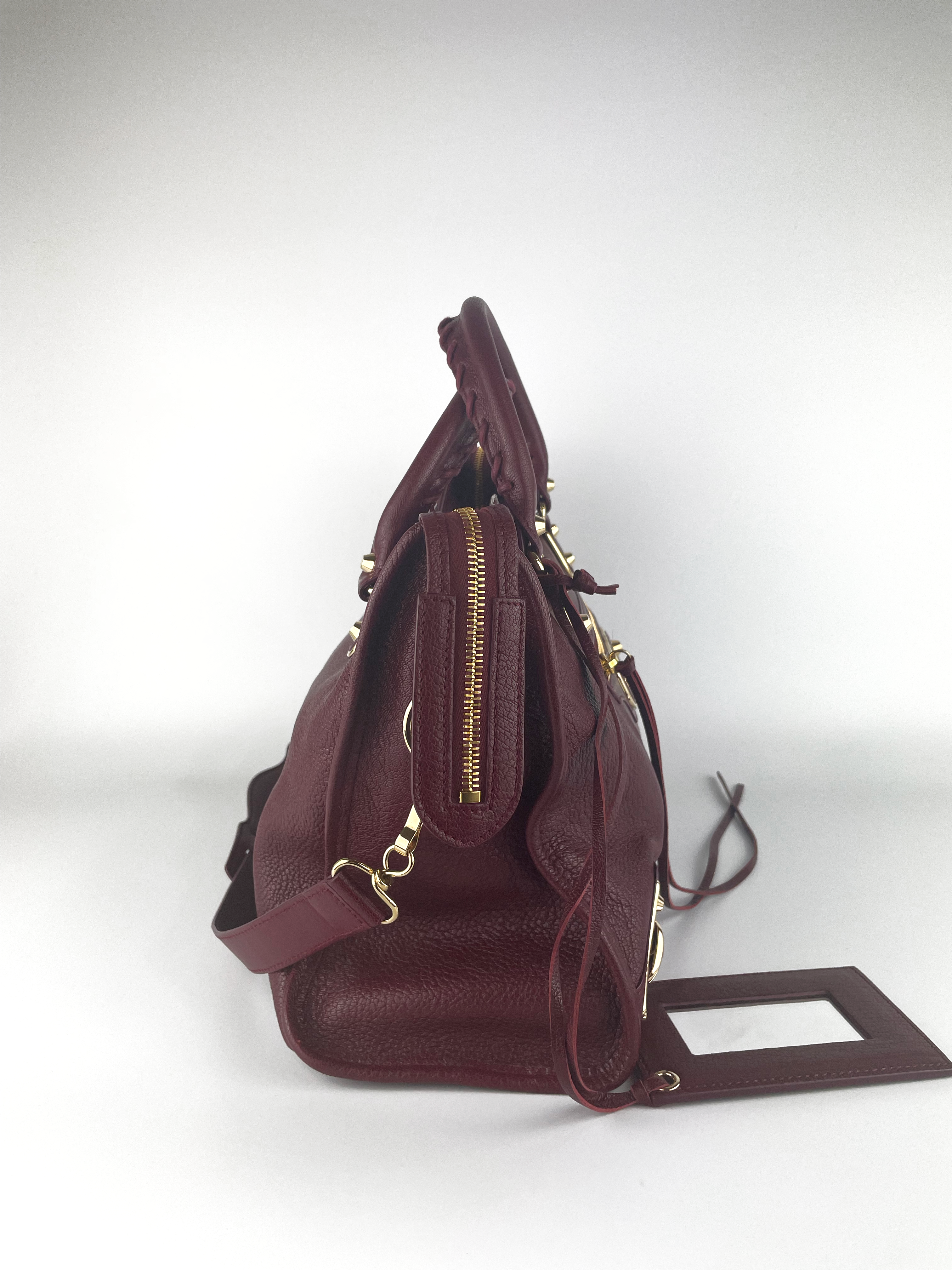 Balenciaga Burgundy City Bag - Stylish Leather Handbag for Women, Perfect for Work, Travel & Everyday Use