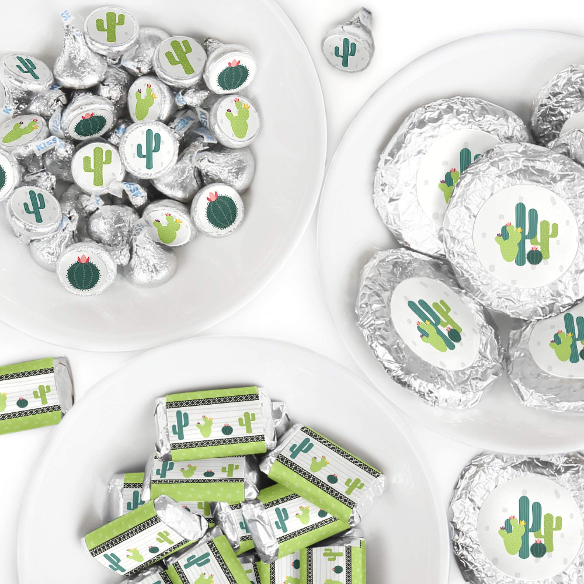 Big Dot of Happiness Prickly Cactus Party Supplies - 304-Piece Candy Bar Wrappers, Round Stickers & Favor Kit for Fiesta Celebrations - Perfect for Birthday Parties, Baby Showers & Mexican-Themed Events