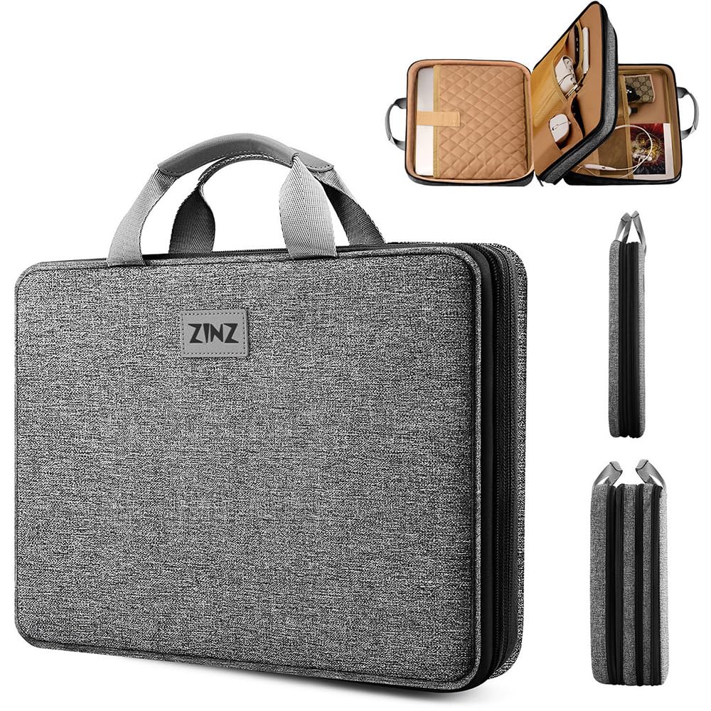 ZINZ Slim Expandable Laptop Sleeve for 13 14 15 16 Inch - Multipurpose Computer Case Handbag with Storage, Perfect for Work, Travel, and School