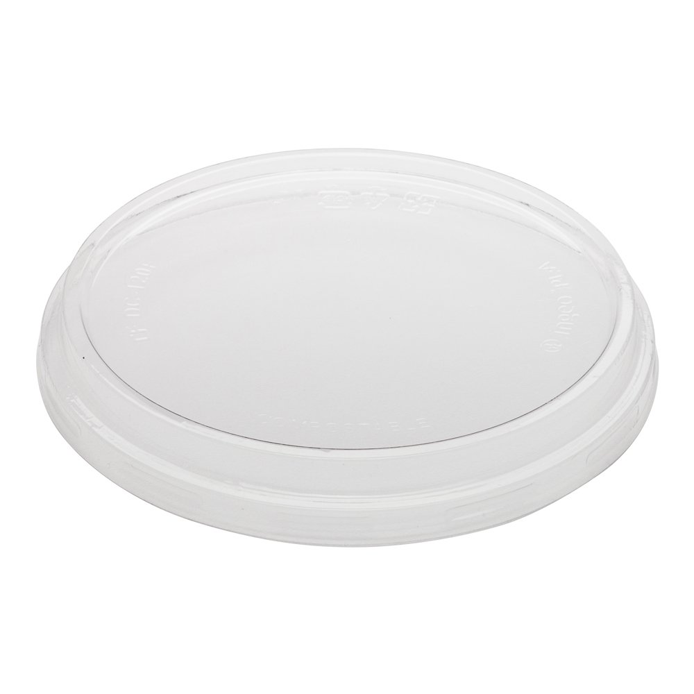 Restaurantware 500 Clear PLA Plastic Condiment Cup Lids - Basic Nature To-Go Container Lids for Deli Containers | Eco-Friendly Takeout Food Storage | Perfect for Restaurants, Cafes & Catering Services